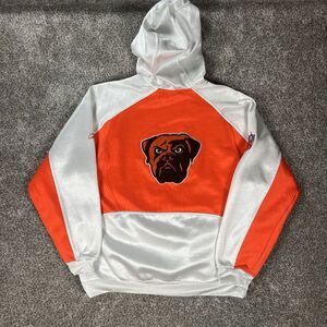 Vintage Cleveland Browns White Orange Satin Reflective Hoodie Large Embroidered
